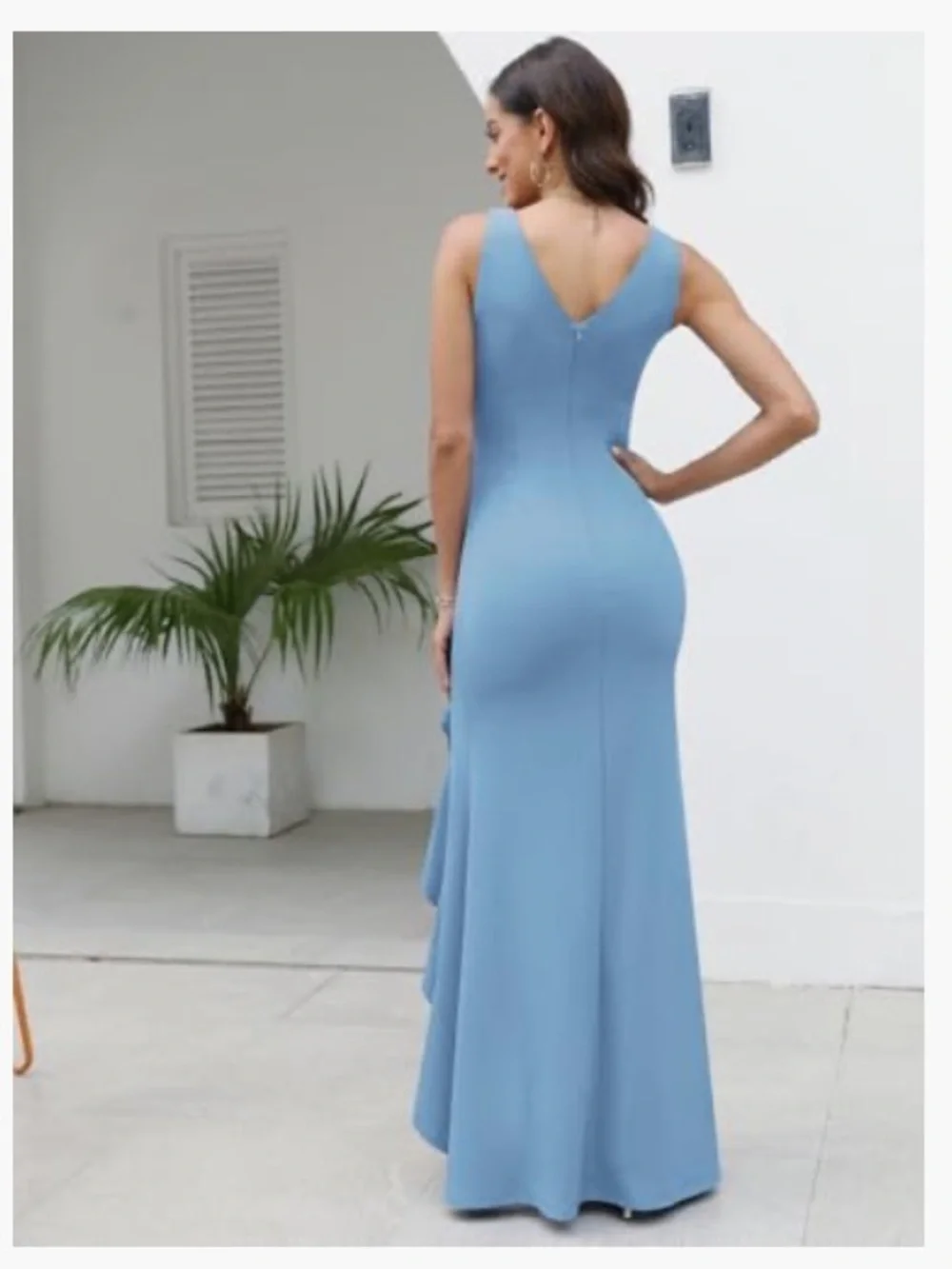BeryLove Formal Wedding Guest Evening Midi Ruffle Dresses Prom Cocktail Party
